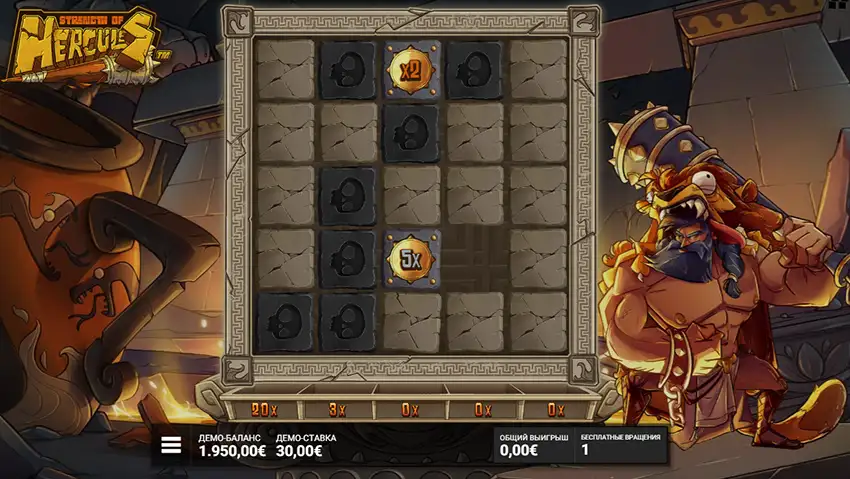 бонусная игра в слоте Strength of Hercules от Hacksaw Gaming