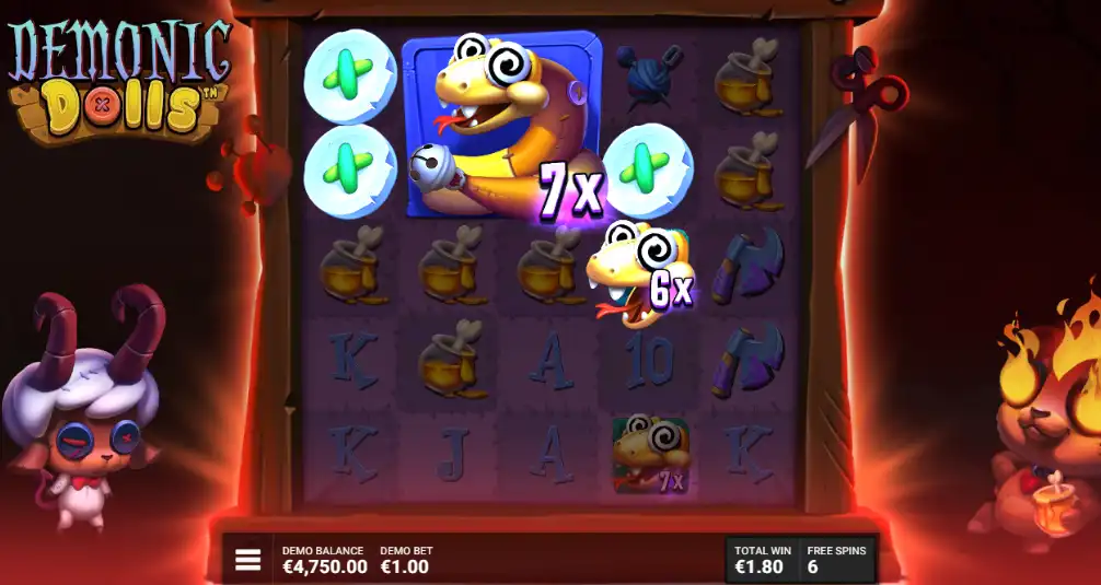 бонусные игры в слоте Demonic Dolls от хаскав