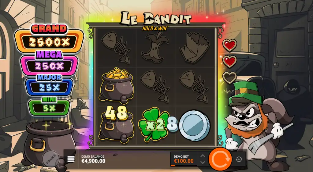 как играть в слот le bandit hold and win бесплатно и на деньги онлайн
