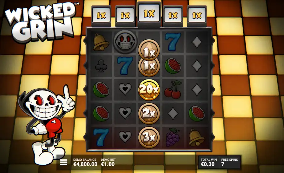 как выглядит бонусная игра от хаксав гейминг слот wricked grin